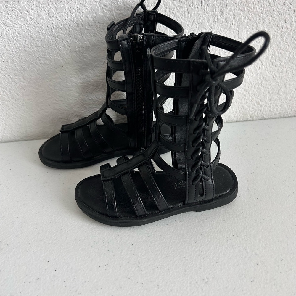 Black Gladiator Sandals